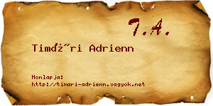 Timári Adrienn névjegykártya